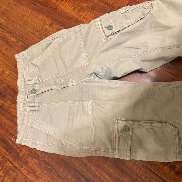 AE Dreamy Drape Stretch Cargo Pants – Green – Size 2 - Picture 4 of 4